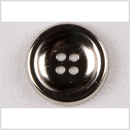 Silver Metal Coat Button - 40L/25.5mm