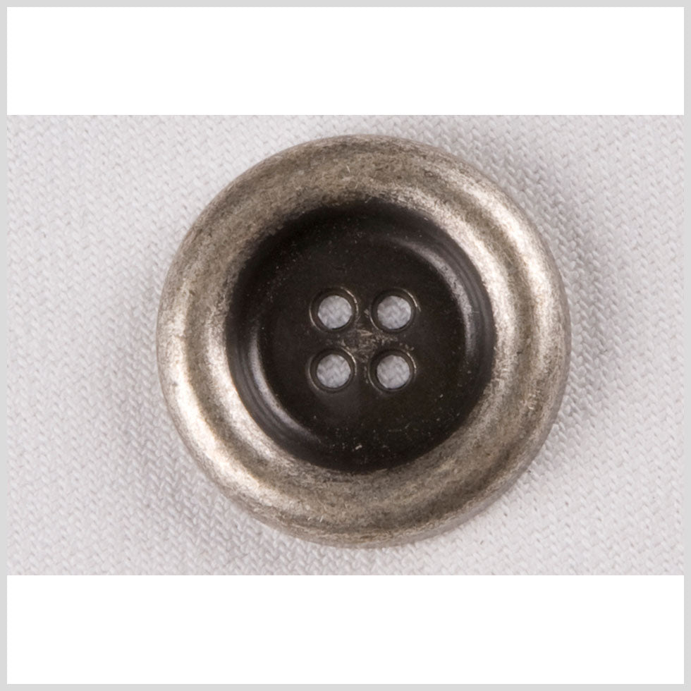 Silver Metal Coat Button - 44L/28mm
