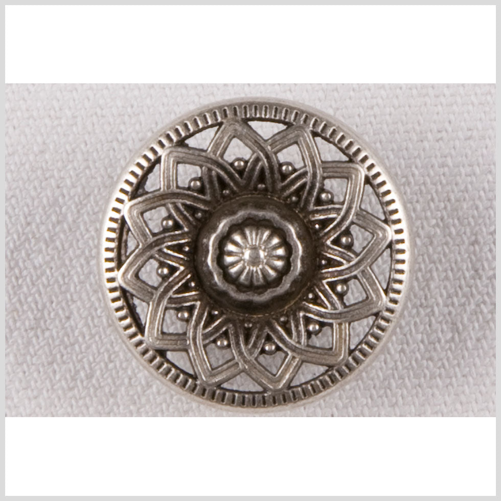 Silver Metal Coat Button - 36L/23mm