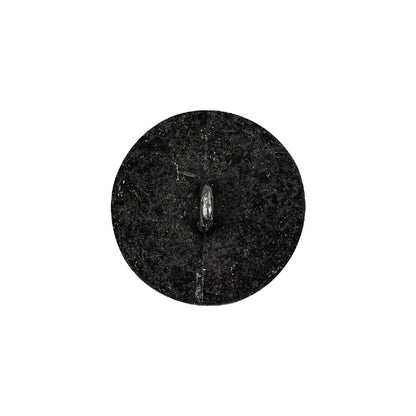 Metal Shank Back Button - 32L/20mm - Gunmetal Nailshead and Curly Border Detail