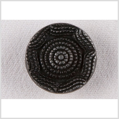 Metal Shank Back Button - 32L/20mm - Gunmetal Rope Rings and Waves