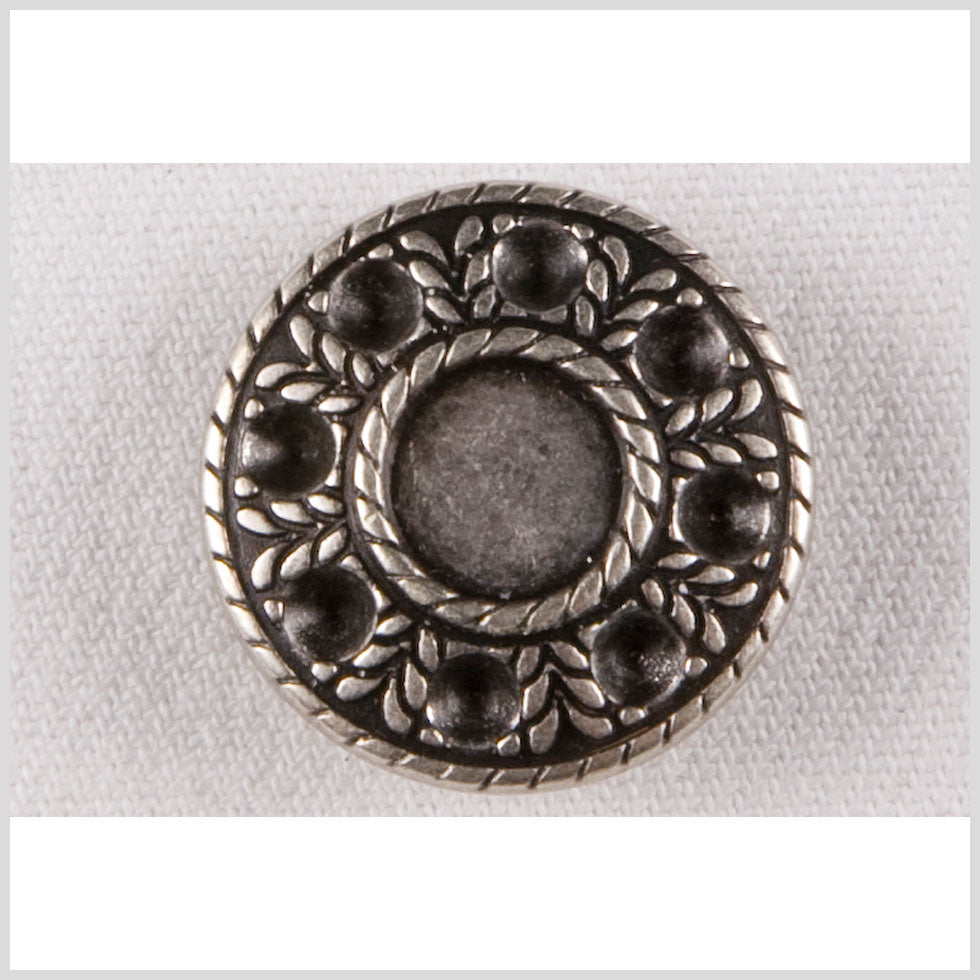 Silver Metal Coat Button - 36L/23mm