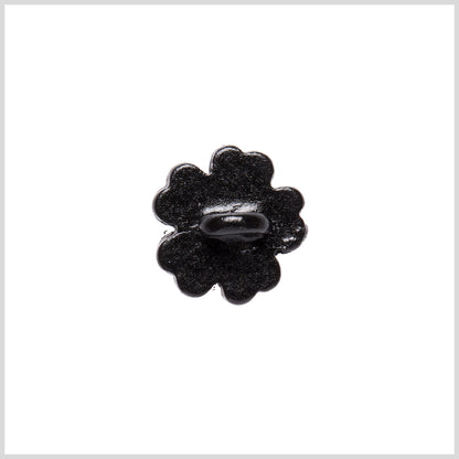 Black on Black Rhinestoned Metal Shank Back Button - 18L/11.5mm Detail