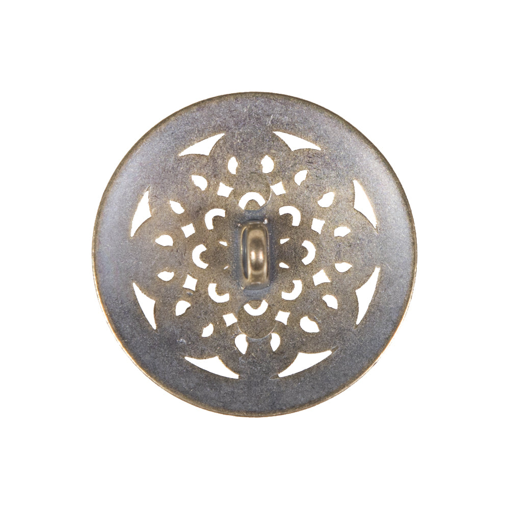Silver Metal Coat Button - 40L/25mm - Detail
