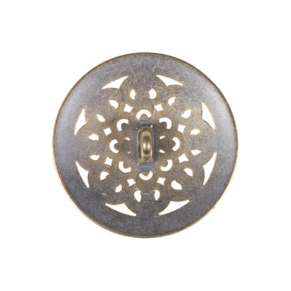 Silver Metal Coat Button - 40L/25mm - Detail
