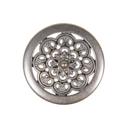 Silver Metal Coat Button - 40L/25mm