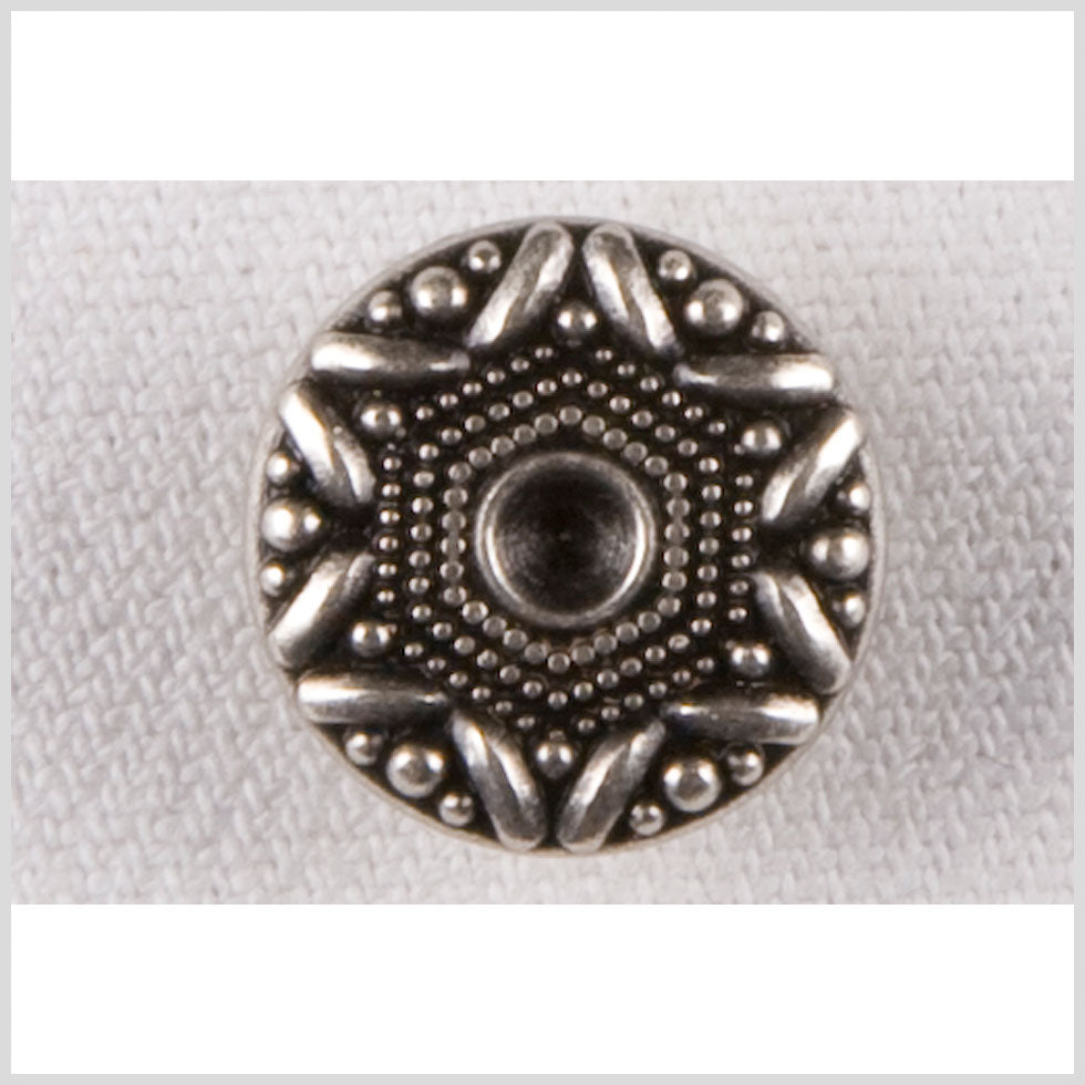 Silver Metal Coat Button - 24L/15mm