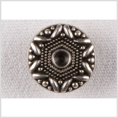 Silver Metal Coat Button - 24L/15mm