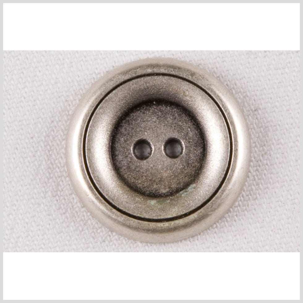 Silver Metal Coat Button - 40L/25.5mm