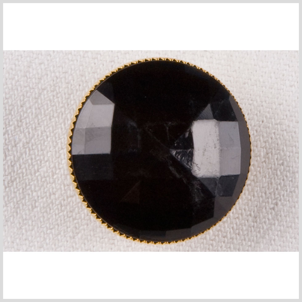 Black/Gold Metal Button - 36L/23mm