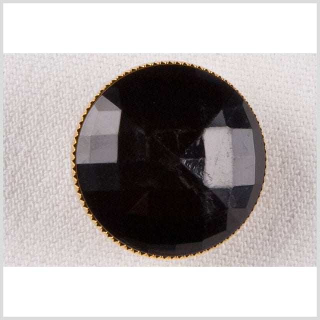 Black/Gold Metal Button - 36L/23mm