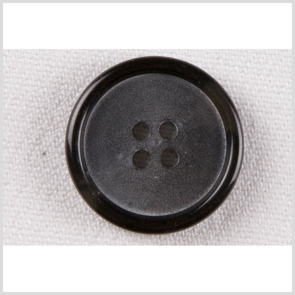 Black Plastic Button - 34L/21.5mm