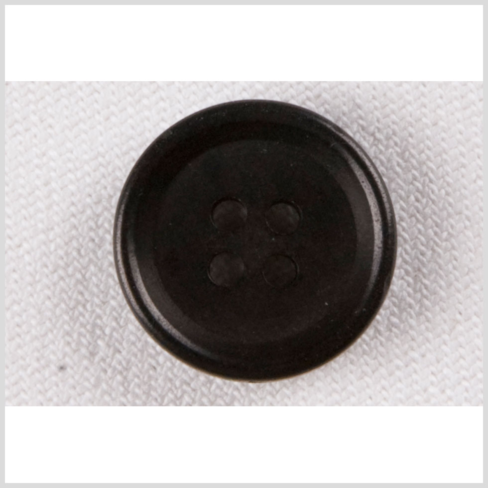 Black Plastic Button - 24L/15mm