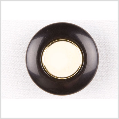 Black/Ivory Plastic Button - 44L/28mm