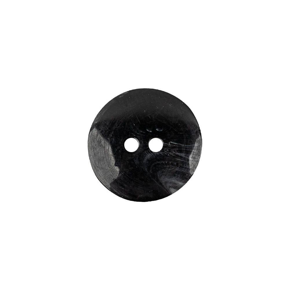 Smoky Black 2-Hole Plastic Button - 24L/15mm - Detail