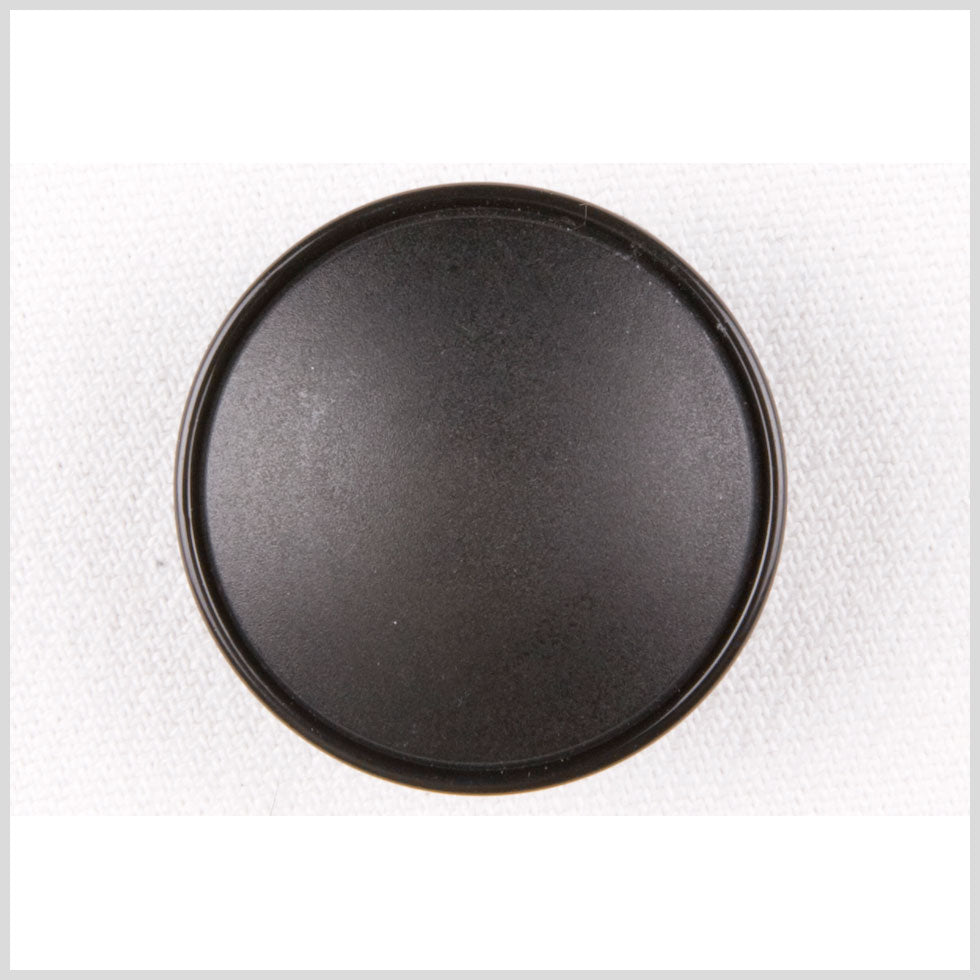 Plastic Shank Back Button - 48L/30.5mm - Black Low Convex with Narrow Rim