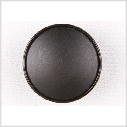 Plastic Shank Back Button - 48L/30.5mm - Black Low Convex with Narrow Rim