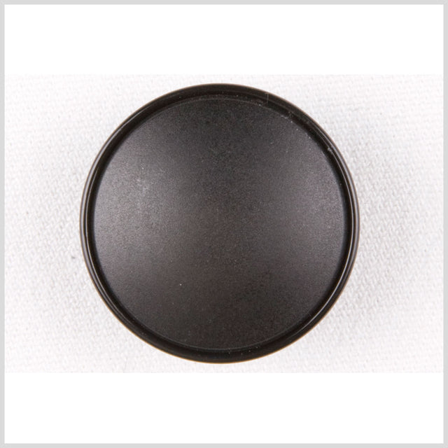 Plastic Shank Back Button - 48L/30.5mm - Black Low Convex with Narrow Rim