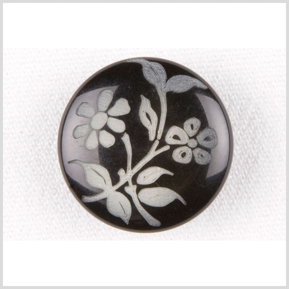 Black/Gray Plastic Button - 36L/23mm