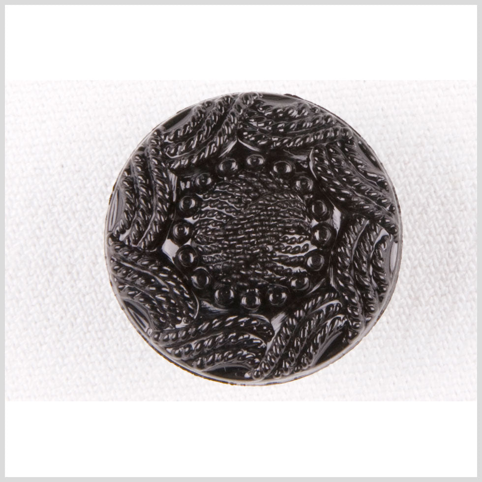 Plastic Shank Back Button - 40L/25.5mm - Black Ropes and Knobs