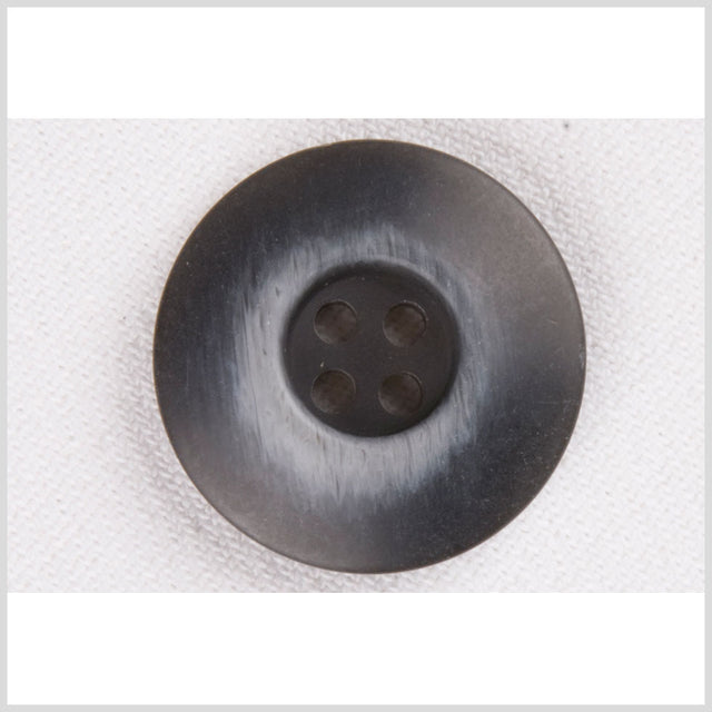 Plastic 4-Hole Button - 40L/25.5mm - Dark Gray and White Mottled Wide Flat Rim