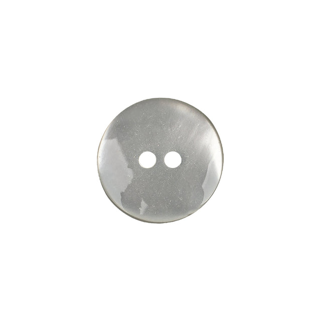 Plastic 2-Hole Button - 24L/15mm - Silvery Gray Metallic