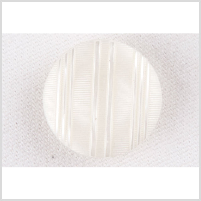 Plastic Shank Back Button - 32L/20mm - Off White Ribs and Stripes