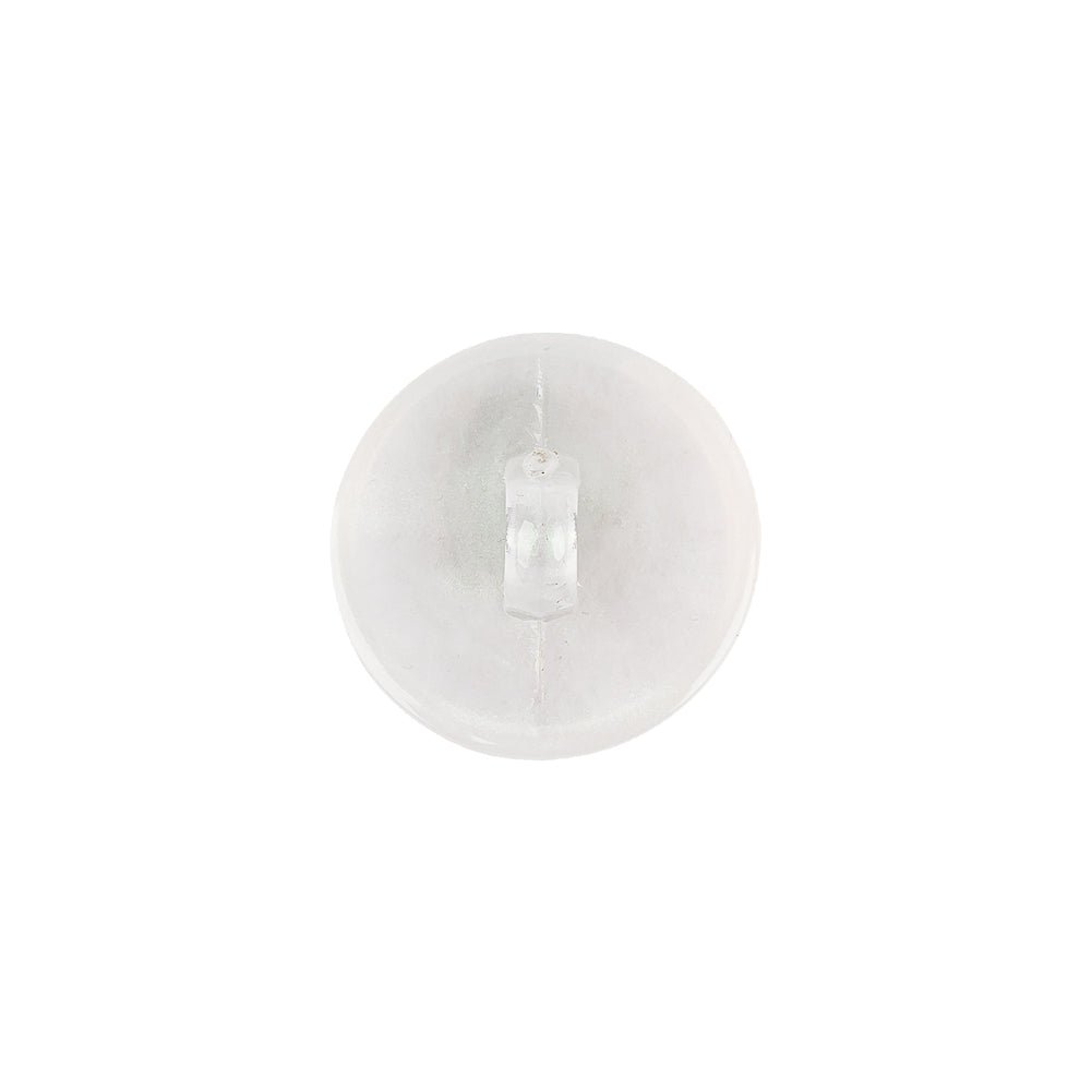 Plastic Shank Back Button - 24L/15mm - Iridescent White Dome Shaped Detail