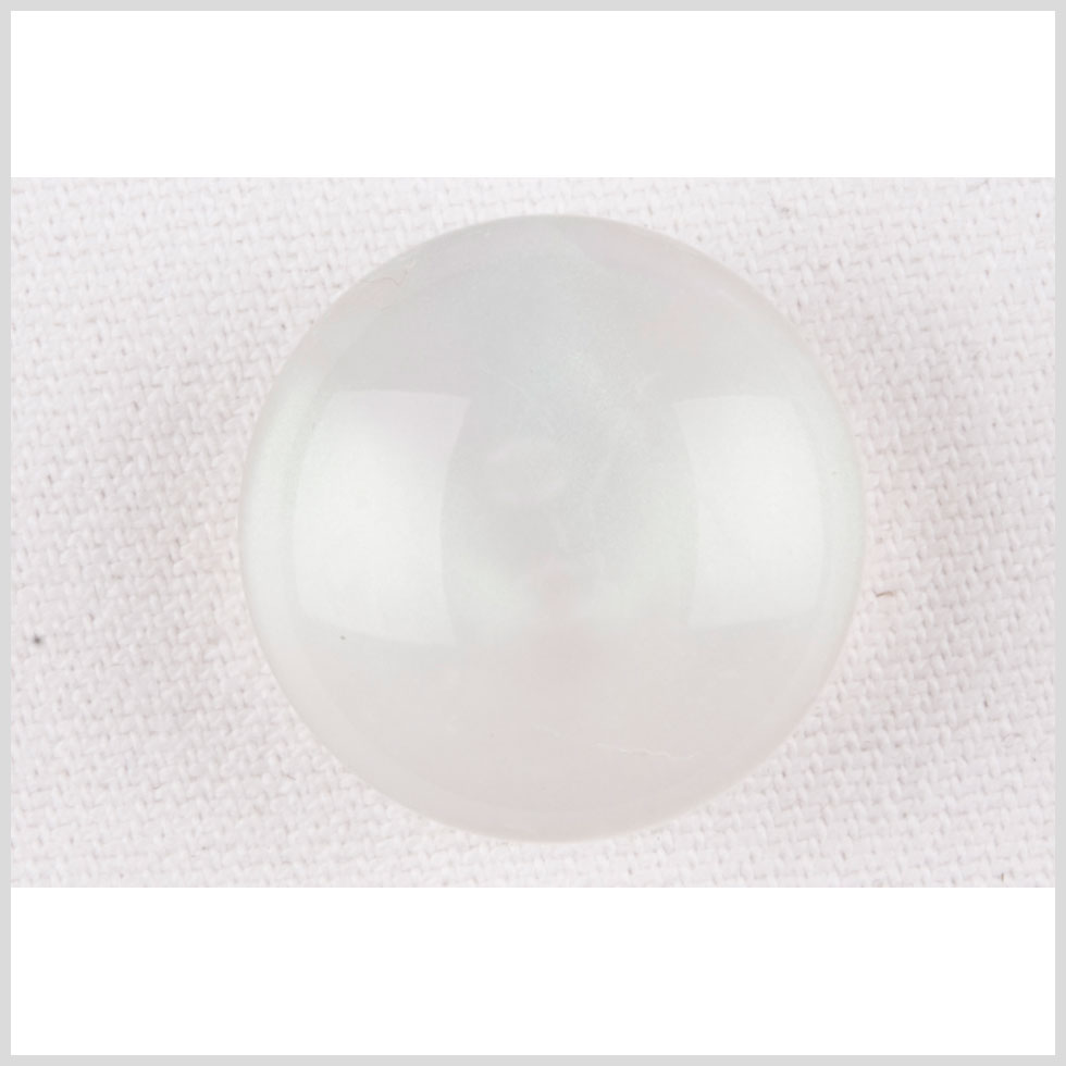 Plastic Shank Back Button - 36L/23mm - Iridescent White Dome Shaped