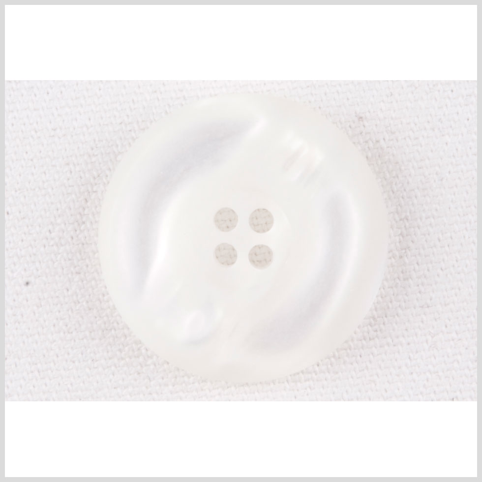White Plastic Button - 28L/18mm