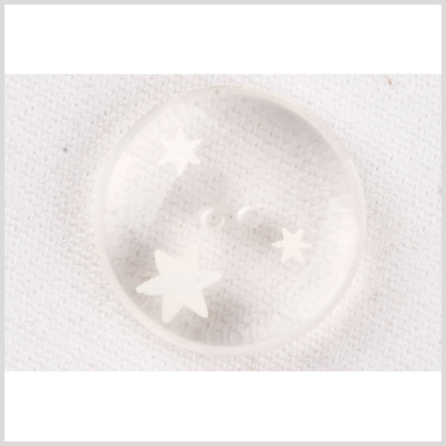 Clear Ivory Plastic Button - 32L/20mm