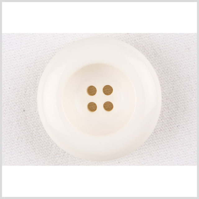 Plastic 4-Hole Button - 28L/18mm - Ivory Inkwell