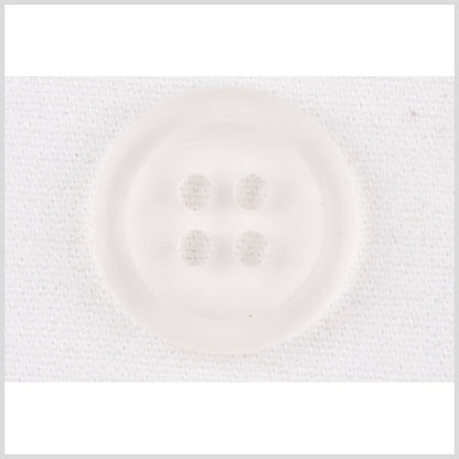 Plastic 4-Hole Button - 36L/23mm - Translucent White