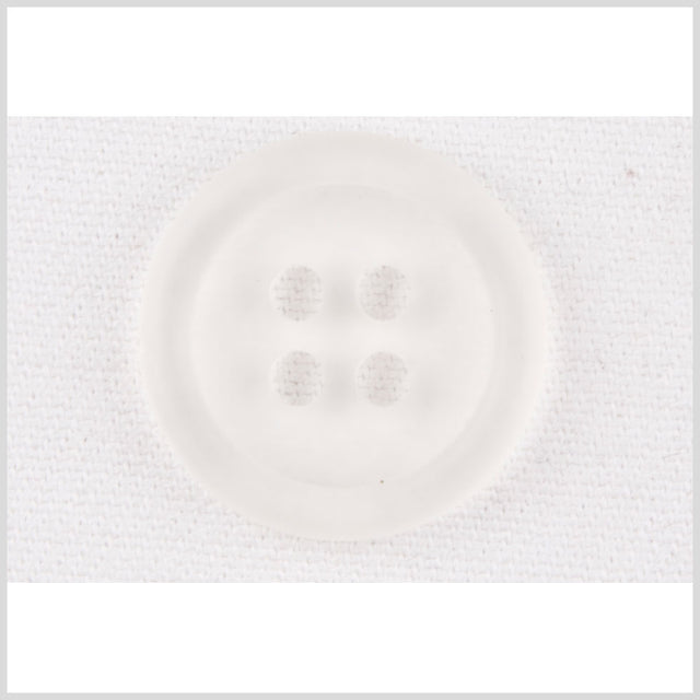 Plastic 4-Hole Button - 36L/23mm - Translucent White