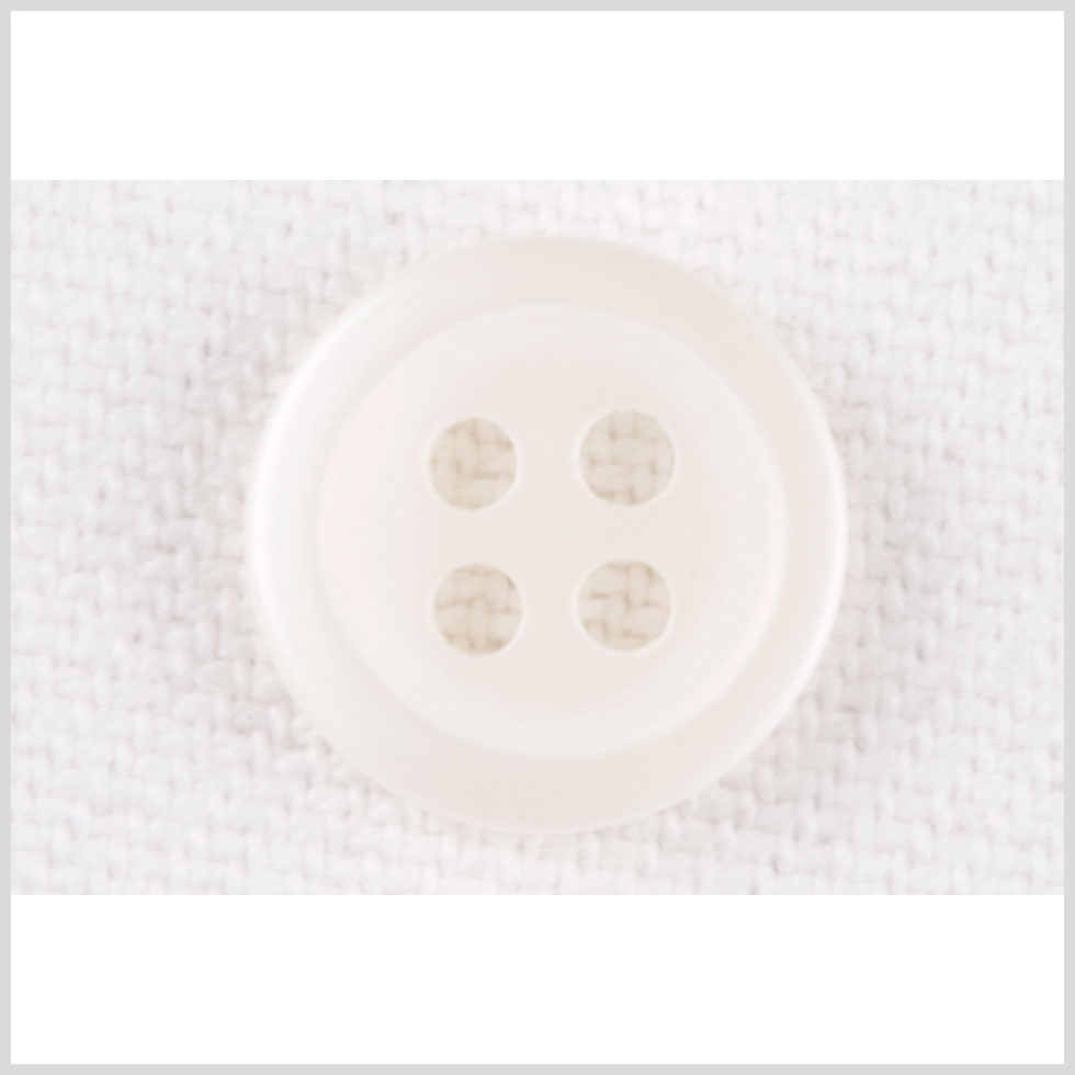White Plastic Button - 18L/11.5mm
