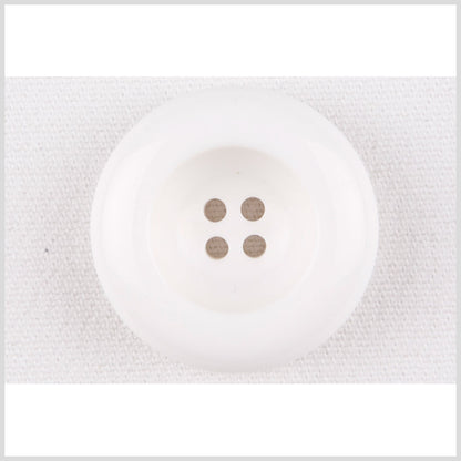 White Plastic Button - 48L/30.5mm