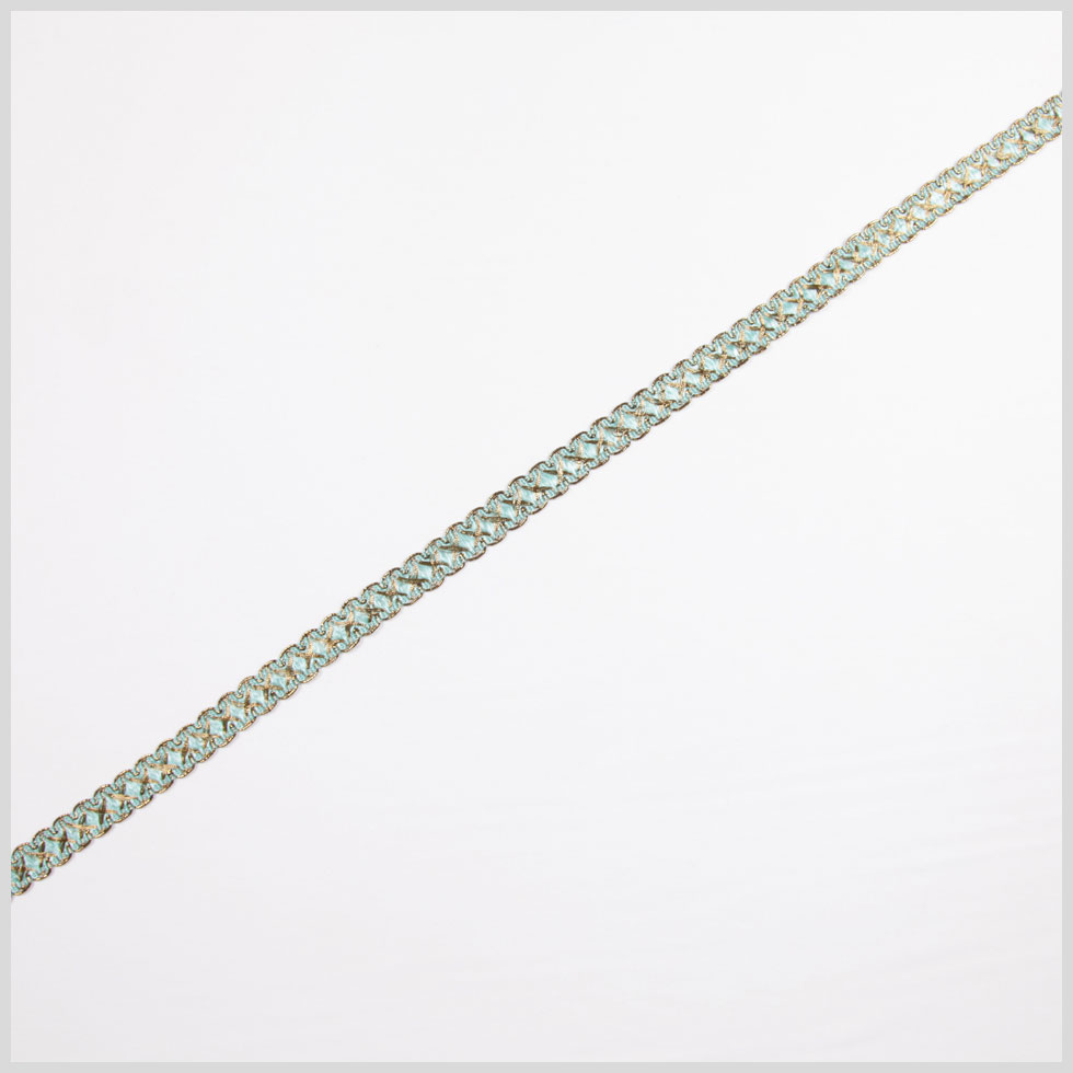 Antique Gold Turquoise Metallic Braid
