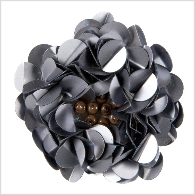 2 Matte Gray Fancy Applique