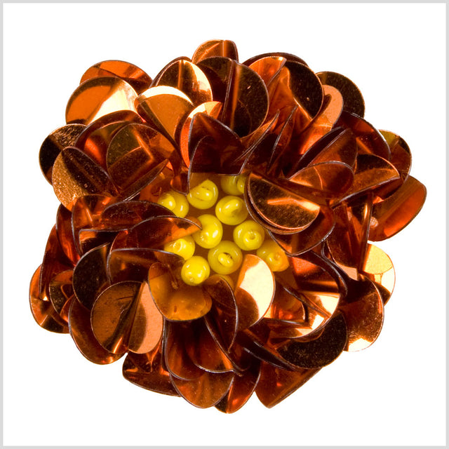 2 Orange Fancy Applique