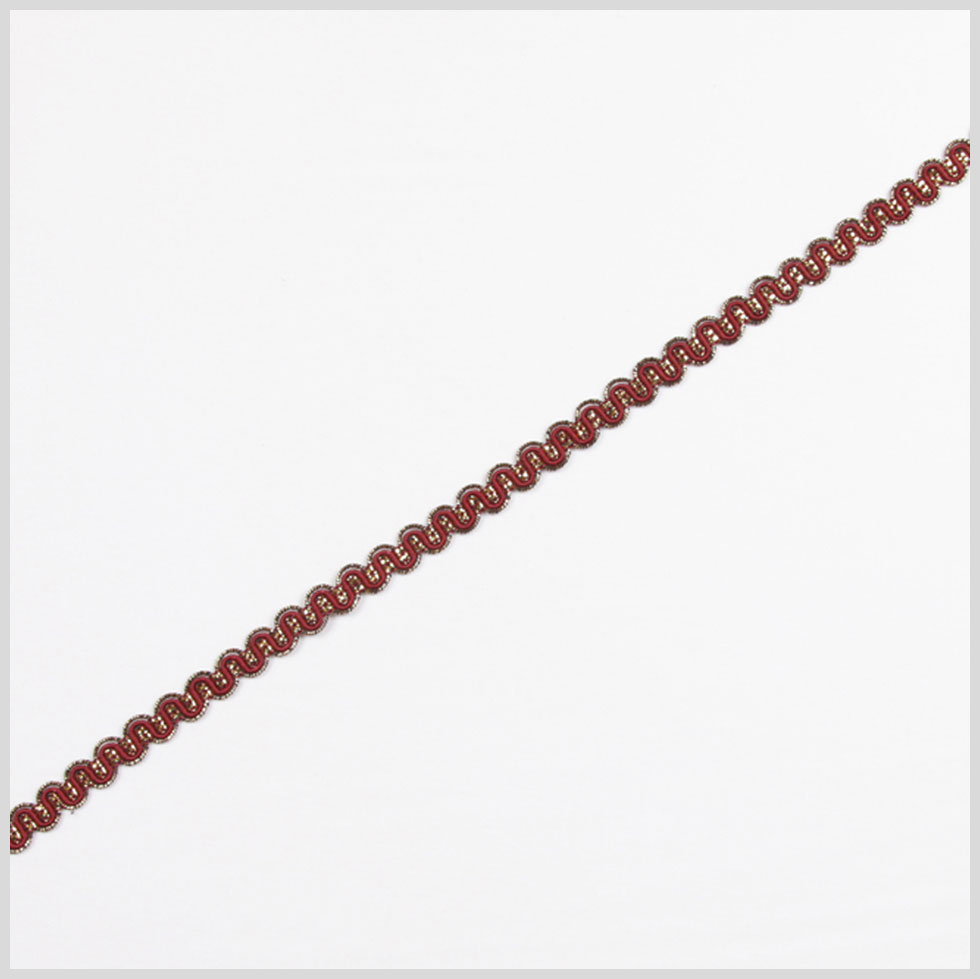 Maroon/Gold Metallic Braid