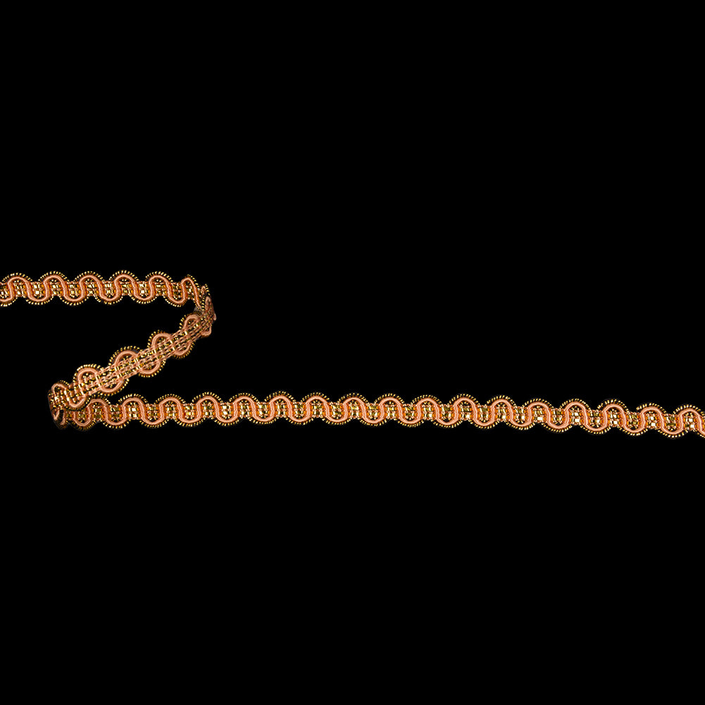 Pale Pink/Gold Metallic Braid