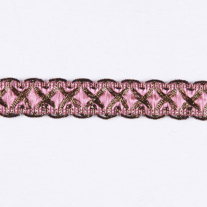 Gold/Pink Metallic Braid
