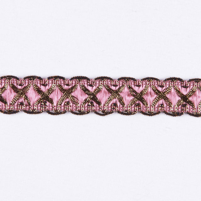 Gold/Pink Metallic Braid