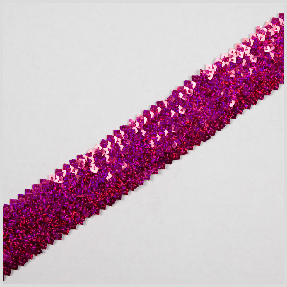 2 Fuchsia Stretch Sequin