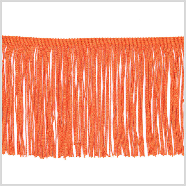 6 Orange Chainette Fringe