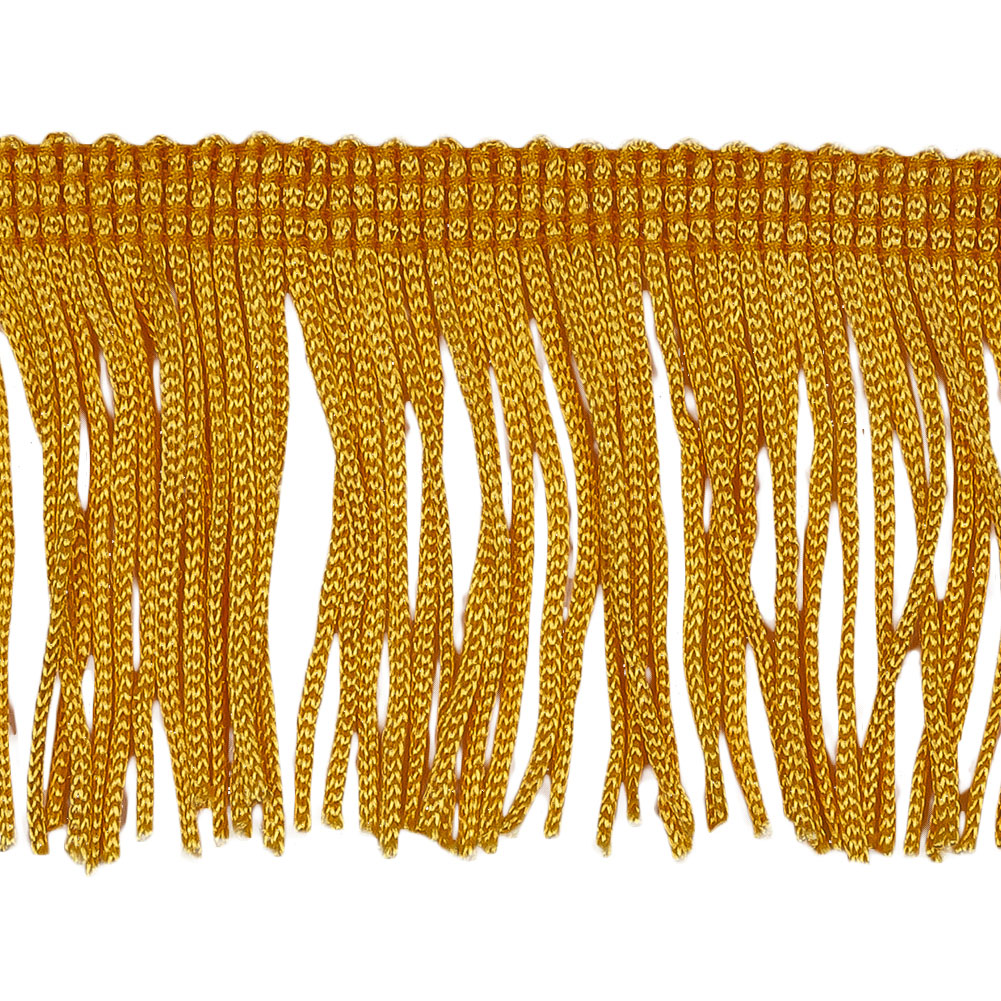 Amber Chainette Fringe - 6" Detail