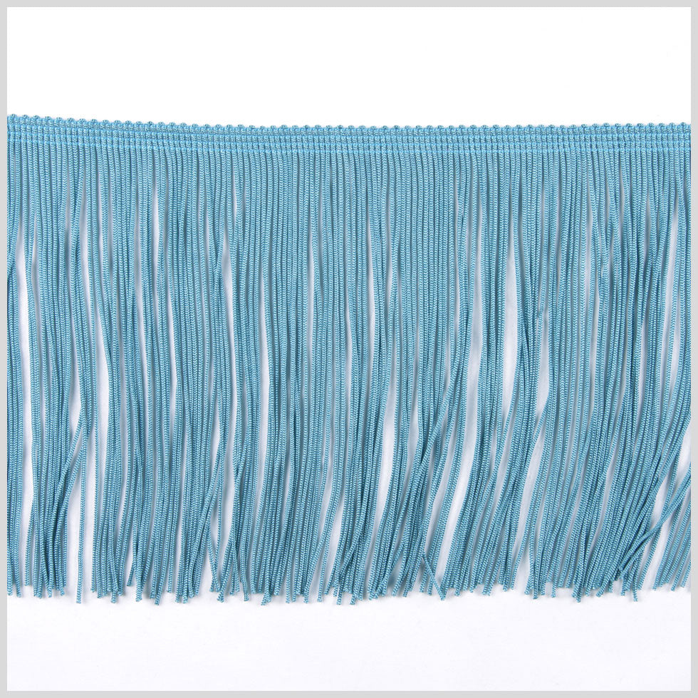 6 Turquoise Chainette Fringe