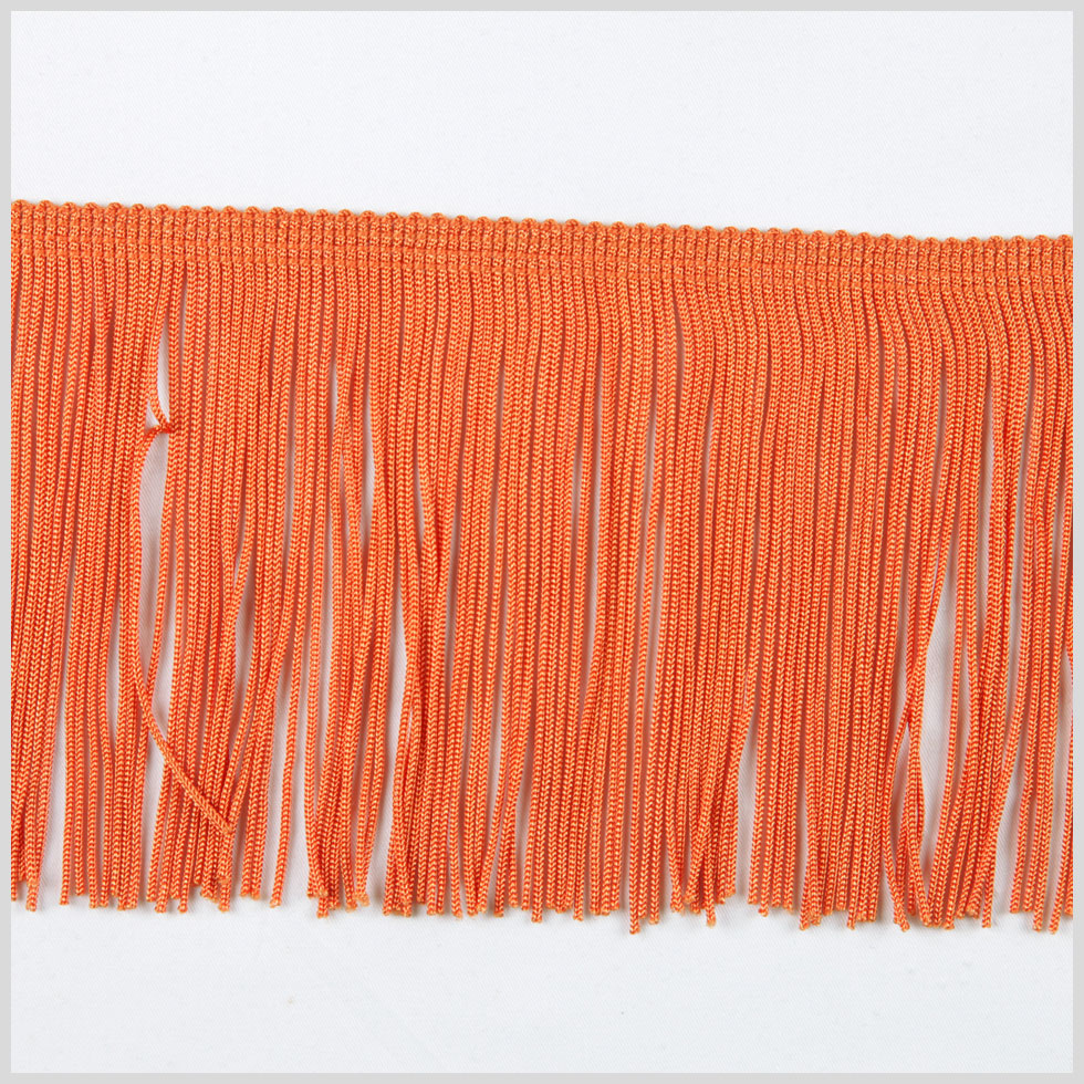 4 Orange Chainette Fringe