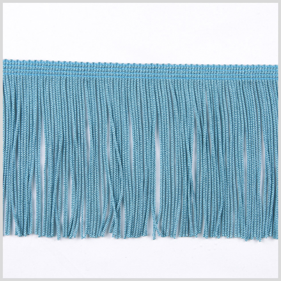 Turquoise Chainette Fringe - 4"