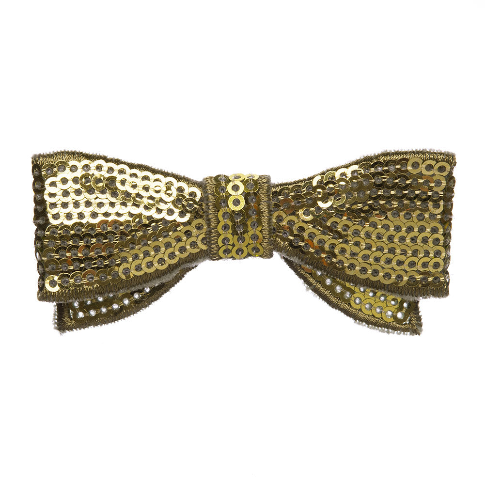 Bright Lime Green Sequined Bow